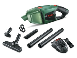 Аккум. пылесос BOSCH EasyVac 12 в кор. + аксессуары (12.0 В, 1 акк., 2.5 А/ч, Li-Ion, 0,35 л, класс: L, самоочистка: нет) (06033D0001)