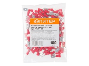 Разъем РпИп 1,5-6-0,8 плоский (папа) (0,5 - 1,5 мм2) (100 шт) Юпитер (ЮПИТЕР) (JP7204-03)