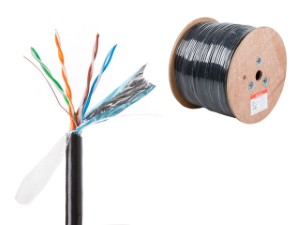Кабель витая пара F/UTP Cat5E 4х2х24AWG (0.51мм) 305м, медь, наруж. (PE) Юпитер (ЮПИТЕР) (JP3011)