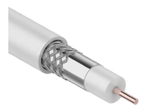 Кабель RG-6U (75 Ом), CCS/Al/Al 32 % (бухта 100 м) белый PROconnect LIGHT (Телевизионный кабель для подключения систем телевидения) (01-2251)