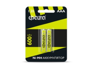 Аккумулятор AAA 600 мАч 1.2В, блистер 2 шт. ФАZA (ФАZА) (5002852)