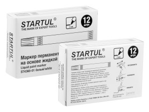 Маркер промышл. перманентный на основе жидк. краски белый STARTUL PROFI (ST4360-01) (толщ. линии 2.0 мм) (ST4360-01)