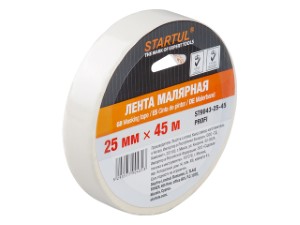 Лента малярная 25ммх45м STARTUL PROFI (ST9043-25-45), белая (ST9043-25-45)
