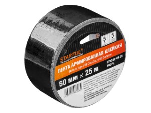 Лента армированная клейкая 50ммх25м черная STARTUL PROFI (ST9039-49-25) (ST9039-49-25)