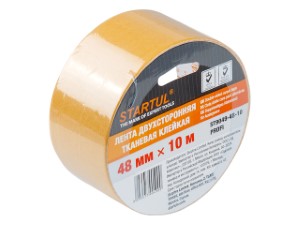 Лента двухсторонняя тканевая клейк. 48ммх10м STARTUL PROFI (ST9049-48-10) (ST9049-48-10)