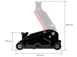 Домкрат подкатной 2,5т h400 STARTUL AUTO (ST8014-07) (h min 145мм, h max 400мм) (ST8014-07)