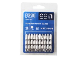 Насадка крестообразная PH2-PZ2 45мм 10шт EXPERT STARTUL (SE8902-45) (бита Phillips-Pozidrive магнитная) (SE8902-45)