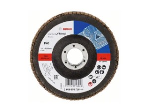 Круг лепестковый 125х22.2 мм K40 плоский STANDARD FOR METAL BOSCH (2608603716)