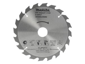 Диск пильный 185х30/20/16 мм 20 зуб. по дереву MAKITA (D-45917)