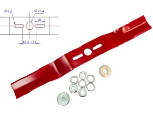 Нож для газонокосилки 45,8 см изогн. универсальный (RIparts) (UBB-18-458)