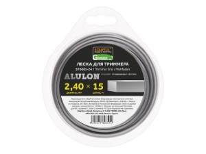 Леска ф 2.4 мм х 15 м квадратн. сеч. ALULON STARTUL GARDEN (содержит алюминиевые частицы) (ST6065-24)