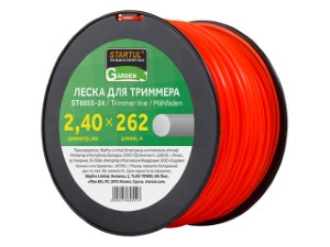Леска ф 2.4 мм х 262 м кругл. сеч. STARTUL GARDEN (ST6055-24)
