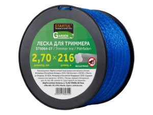 Леска ф 2.7 мм х 216 м бесшумная STARTUL GARDEN (ST6064-27)