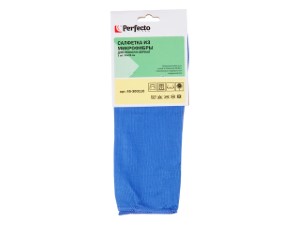 Салфетка из микрофибры Solid (Cолид) 1 шт., 30х26 см, для стекол и зеркал, PERFECTO LINEA (45-300110)