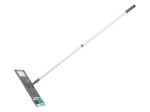 Швабра для пола с насадкой из микрофибры, серая, PERFECTO LINEA (Телескопическая рукоятка 67-120 см) (43-392019)
