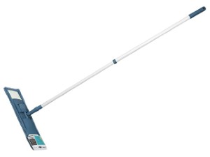 Швабра для пола с насадкой из микрофибры, темно-синяя, PERFECTO LINEA (Телескопическая рукоятка 67-120 см) (43-392023)