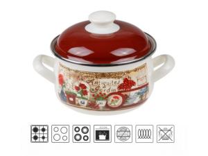 Кастрюля стальная эмалированная, 2.8 л, серия Антик, PERFECTO LINEA (подходит для всех типов плит, включая индукцию)