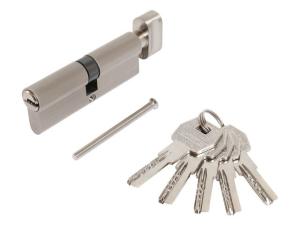 Евроцилиндр с вертушкой Стандарт MAX 90-5K (45х10х45) SN (перф.ключ, 5ключей) (УЗК)