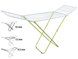 Сушилка для белья напольная, 18м, серия Bona, бело-зеленая, PERFECTO LINEA (Сушильное полотно - 18 метров, размер 180х50х90.)