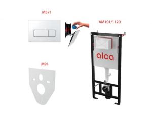 Инсталляционный сет 4 в 1 с кнопкой M571, Alca (Alcaplast)