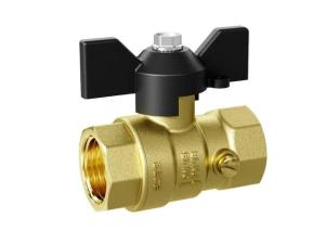 Кран шаровый для манометра 1/2" вн.-вн. бабочка, LD