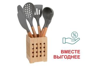 Набор кухонный, 7 предметов, EcoVillage, серый, PERFECTO LINEA (Не похдодит для магазинов со сканерной системой)