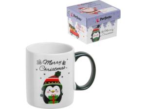 Кружка керамическая, в кор., 350 мл., MERRY CHRISTMAS-2, PERFECTO LINEA