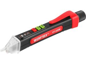Бесконтактный индикатор напряжения WORTEX VT 2209 12-1000 В, световая и звуковая индикация (Встроенный фонарь и лазерная указка)